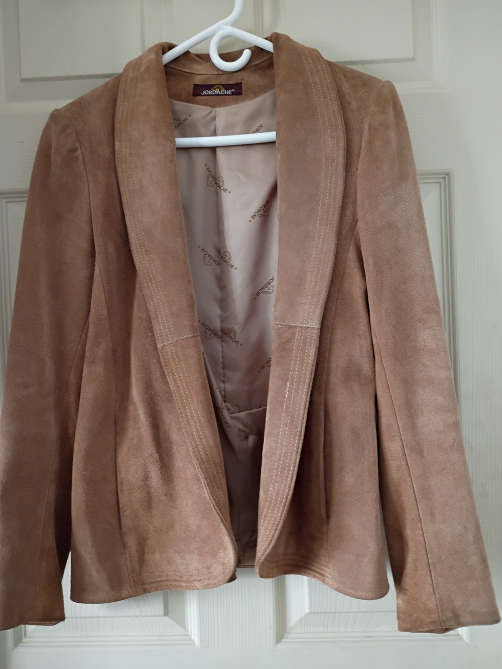 Vtg & Rare Jordache Suede Open Front Peplum Coat M-L Pockets V.Gd Clean Cond!
